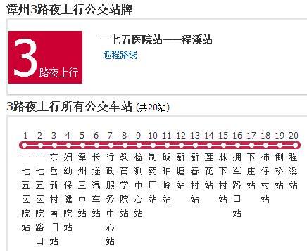 漳州公交3路夜