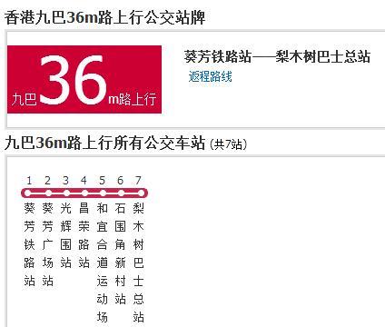 香港公交九巴36m路