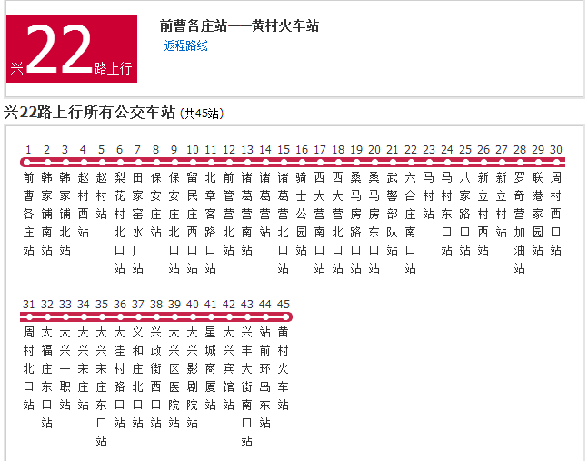 北京公交興22路