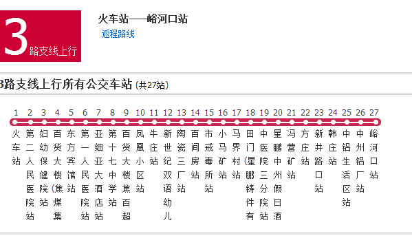 焦作公交3路支線