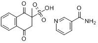 1,2,3,4-四氫-2-甲基-1,4-二氧代-2-萘磺酸與3-吡啶甲醯胺的化合物
