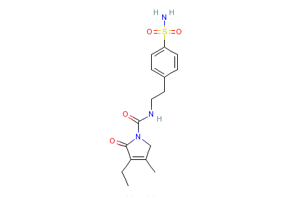 4-[2-（3-乙基-4-甲基-2-氧代-3-吡咯啉-1-甲醯胺基）乙基]-苯磺醯胺