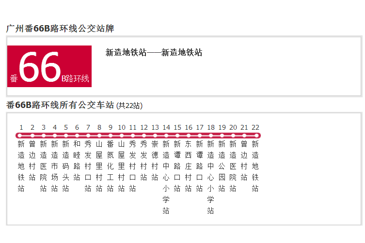 廣州公交番66B路環線