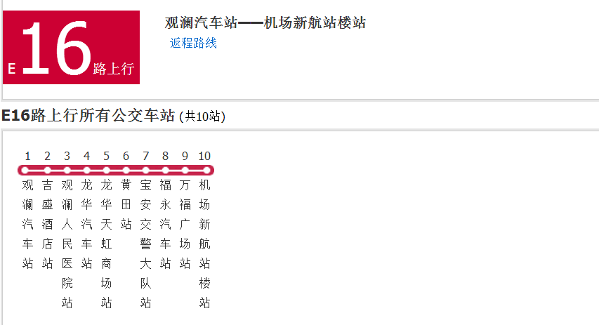 深圳公交E16路