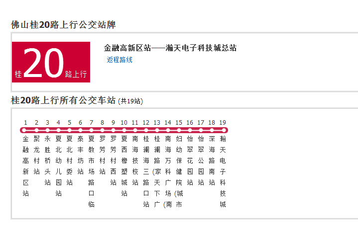 佛山公交桂20路