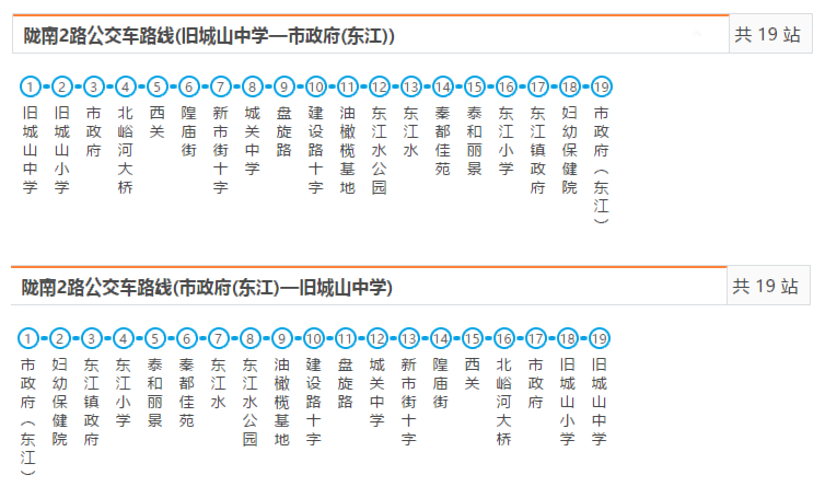 隴南公交2路