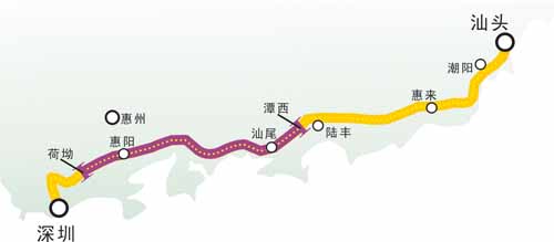 深汕高速公路線路示意圖