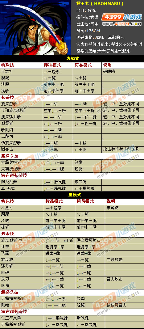 霸王丸出招表