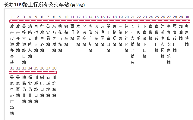 長壽公交109路