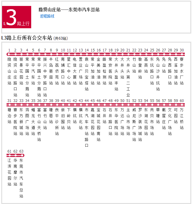 東莞公交L3路