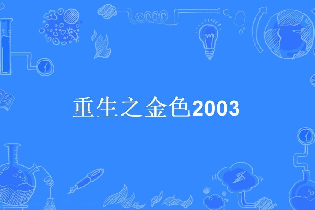 重生之金色2003