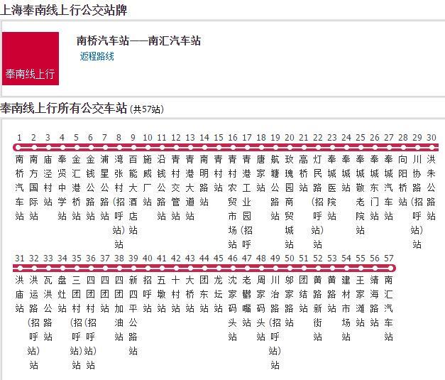 上海公交奉南線