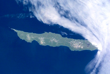 NASA衛星圖片裡的得撫島