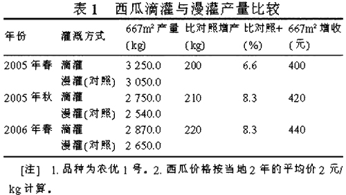 西瓜滴灌技術