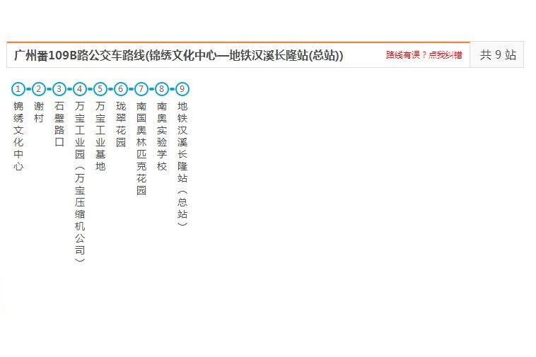 廣州公交番109B路