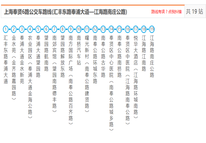 上海公交南橋6路