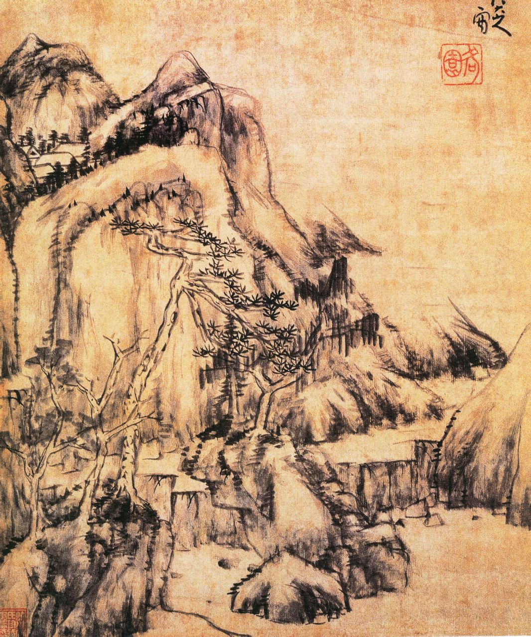 清 朱耷《山水圖》