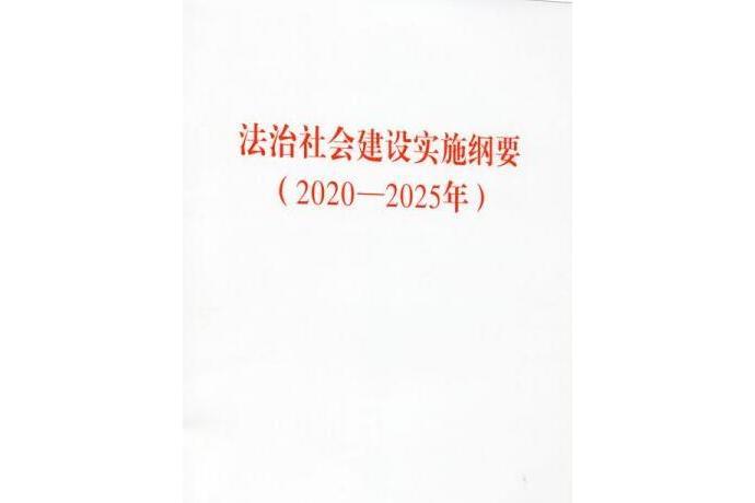 法治社會建設實施綱要（2020-2025年）(2020年人民出版社出版的圖書)