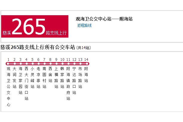 寧波公交慈谿265路支線