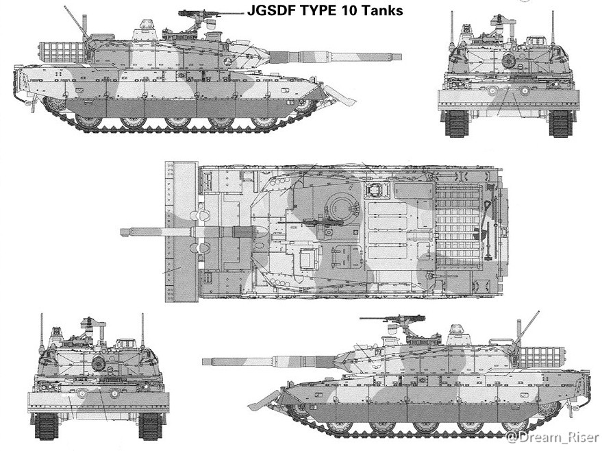 10式主戰坦克多視圖