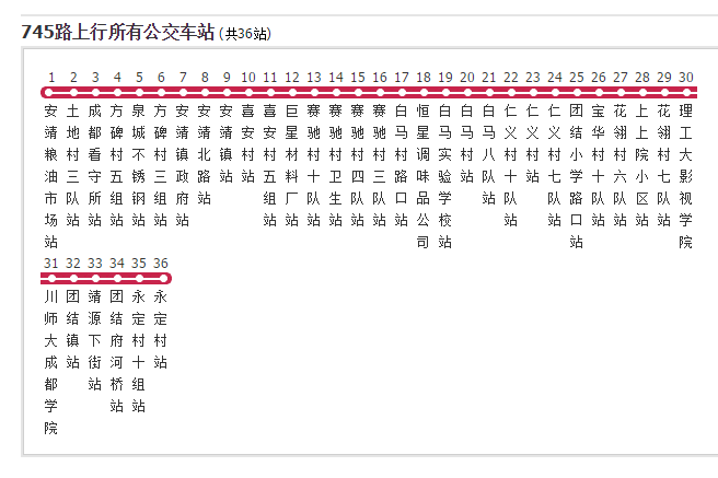 成都公交745路