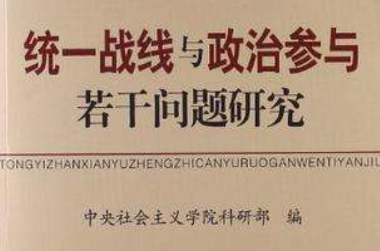 統一戰線與政治參與若干問題研究