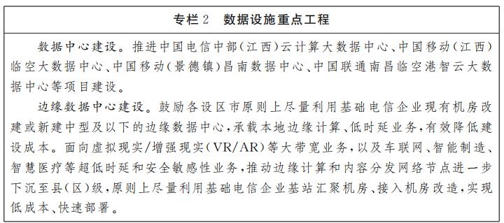 江西省“十四五”新型基礎設施建設規劃