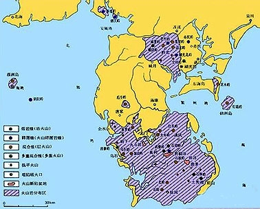 廣東雷州半島火山分布圖