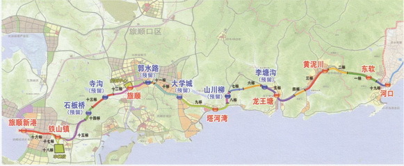 大連捷運12號線線路圖