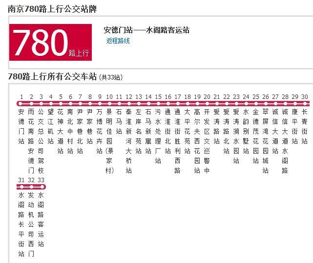 南京公交780路