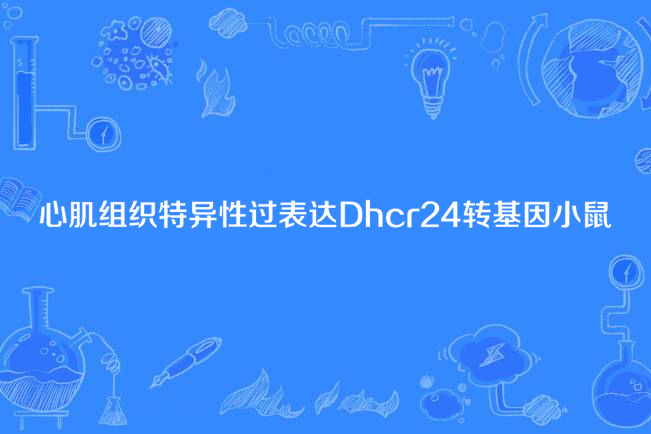 心肌組織特異性過表達Dhcr24轉基因小鼠