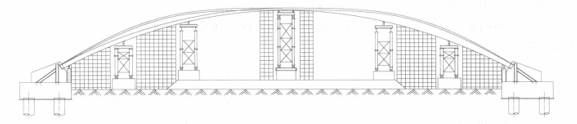 70m跨雙鉸型上承式拱橋施工工法