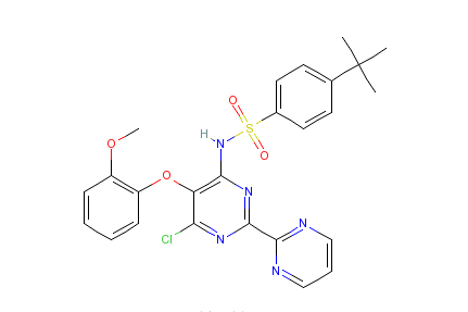 N-[6-氯-5-（2-甲氧基苯氧基）[2,2\x27-二嘧啶]-4-基]-4-叔丁基苯磺醯胺