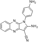 2-氨基-1-（4-氨基苯基）-1H-吡咯並(2,3-b)喹喔啉-3-腈