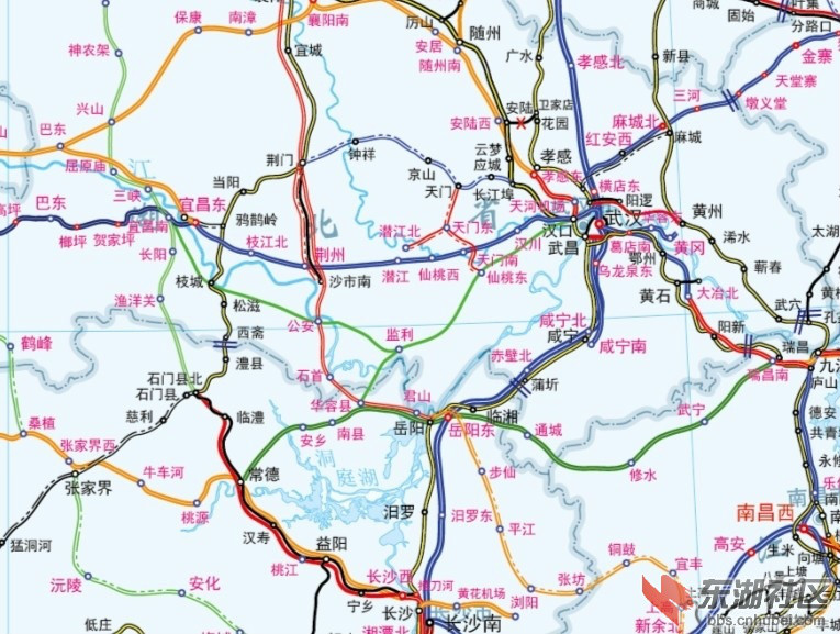 江漢平原鐵路規劃圖