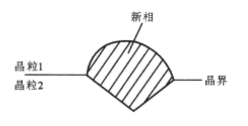 晶界形核時一側為共格界面的晶核形狀