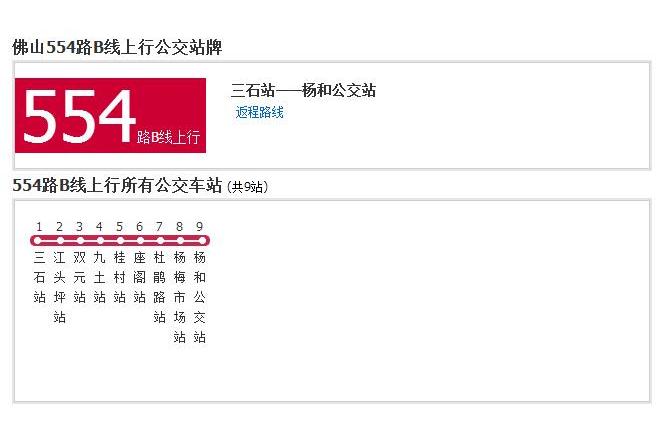 佛山公交554路B線