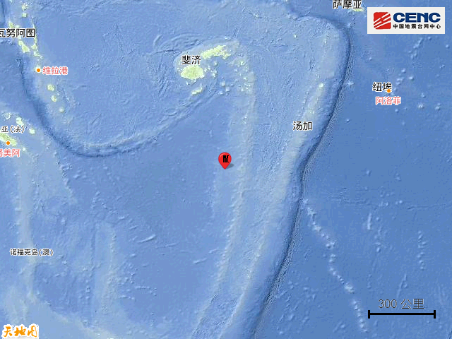 12·13斐濟群島南部海域地震