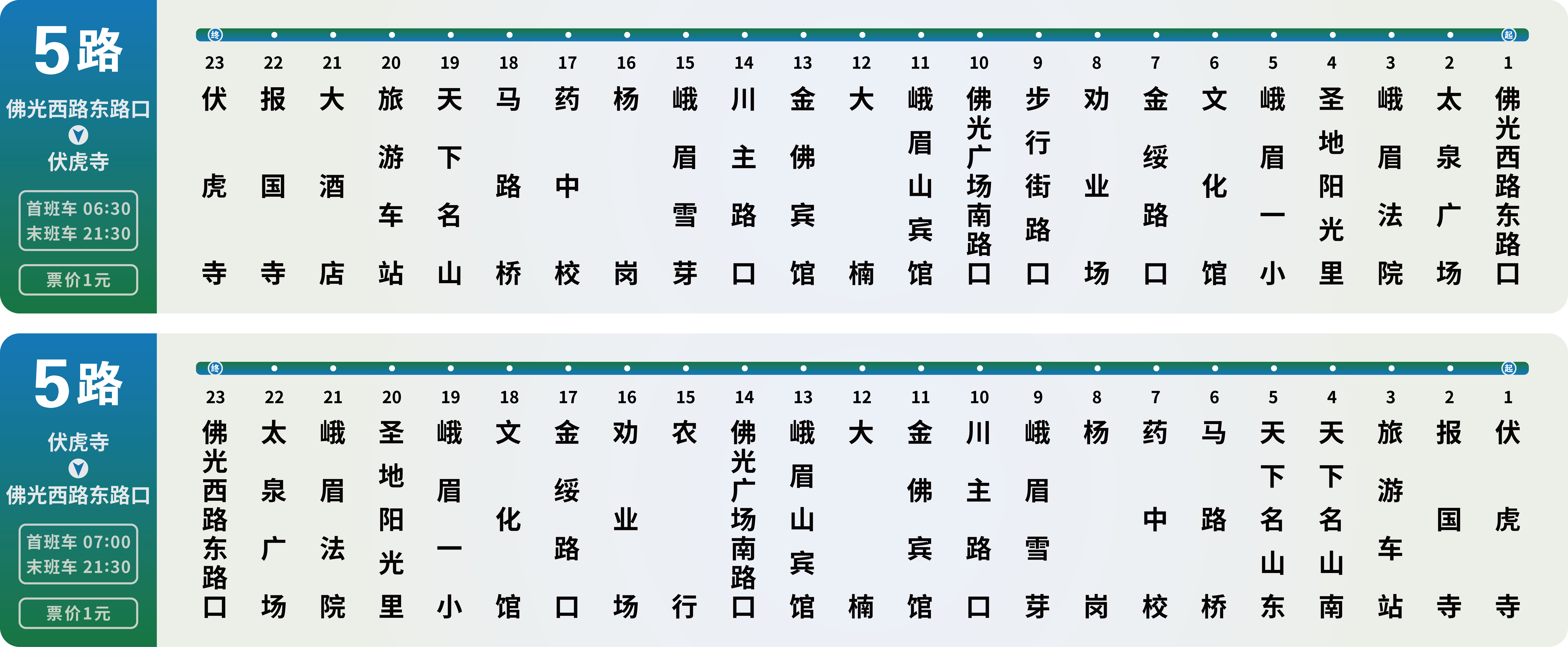 峨眉山公交5路