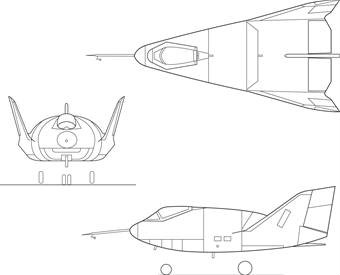 X-24A三面圖