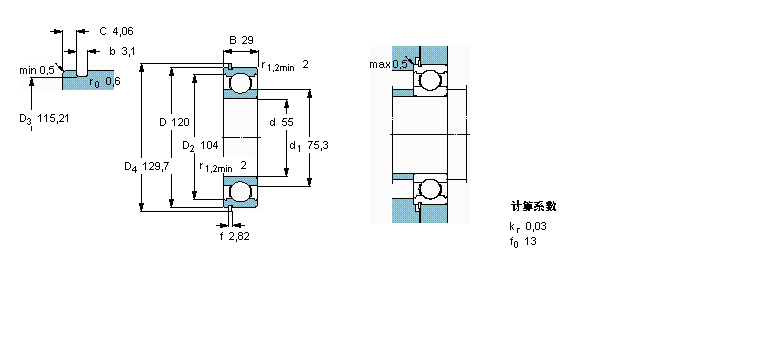 SKF 6311NR軸承