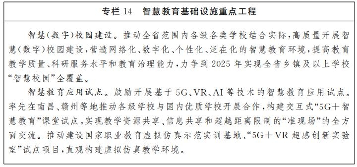 江西省“十四五”新型基礎設施建設規劃