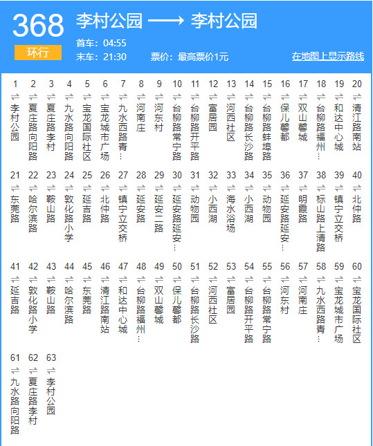 青島公交368路