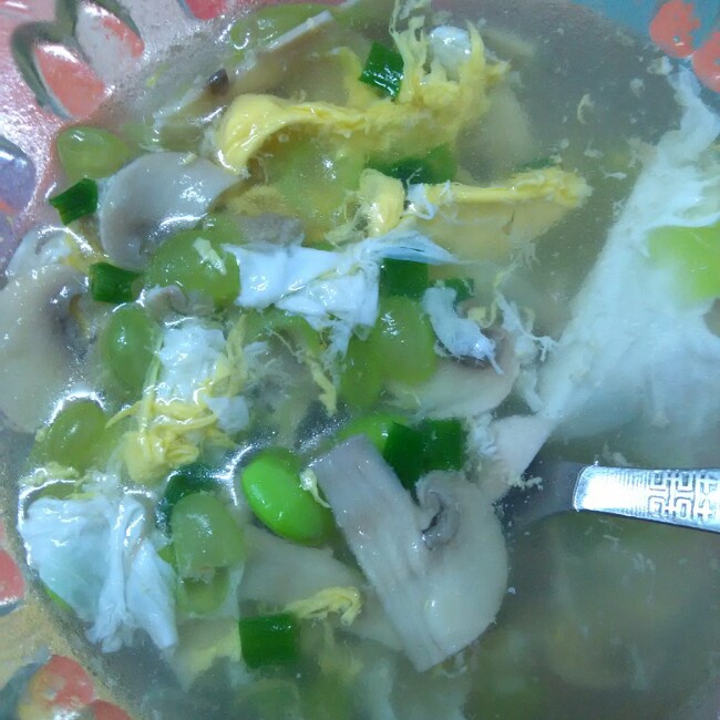 毛豆蘑菇湯