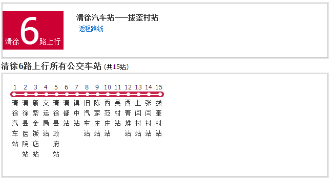 太原公交清徐6路