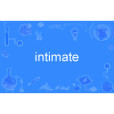 intimate(英語單詞)