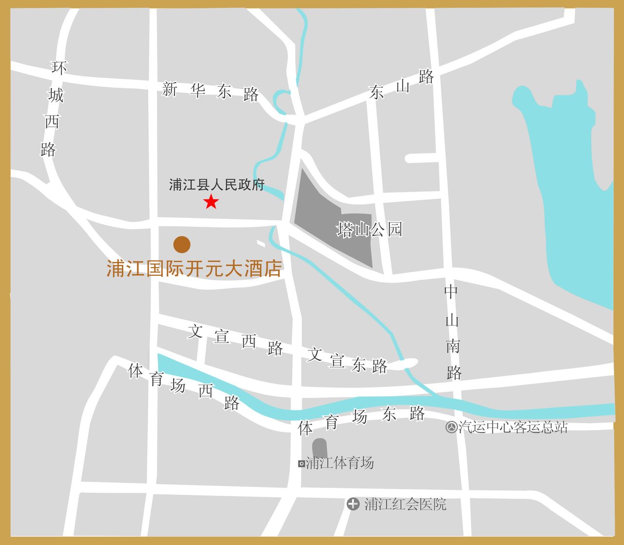 浦江國際開元大酒店交通地圖