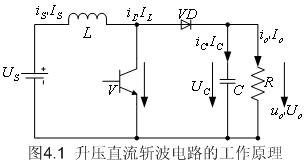 升壓直流斬波電路的工作原理如