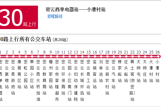 北京公交密30路