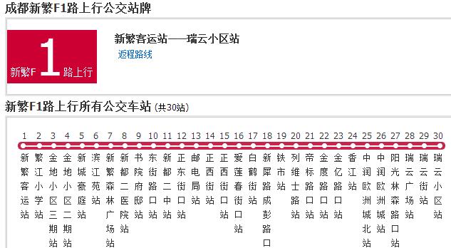 新繁公交F1路